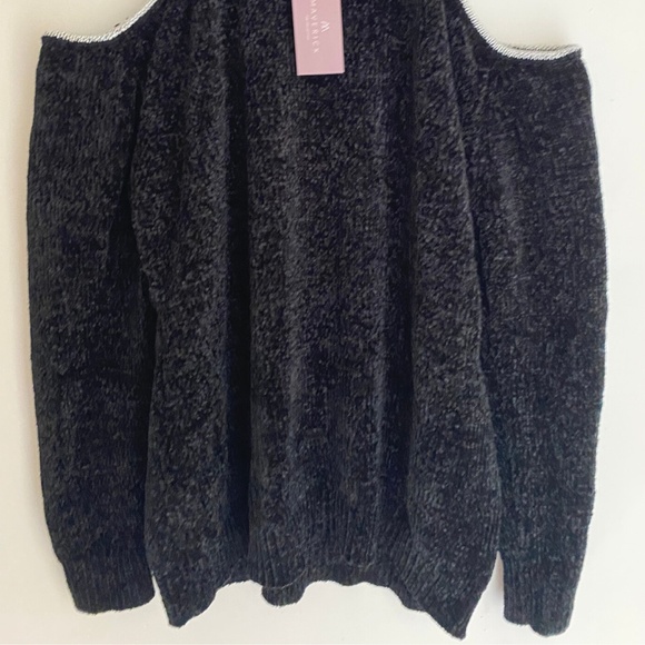 NWT Maverick The Collection Women's Open Shoulder Teddy Plush Sweater [US 1X] - Picture 10 of 14